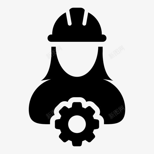 workercogconstruction图标svg_新图网 https://ixintu.com cog construction gear person woman worker 建筑工人图标业务向量样式31