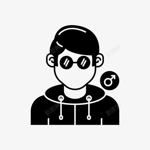 戴眼镜的男人化身男图标svg_新图网 https://ixintu.com 化身 化身男人 戴眼镜的男人 用户 男