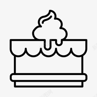 馅饼生日蛋糕食物图标图标