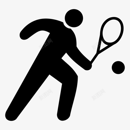 网球运动员比赛击球图标svg_新图网 https://ixintu.com 击球 比赛 网球运动员 运动 锦标赛