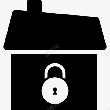 锁着的房子房子保护安全的房子图标图标