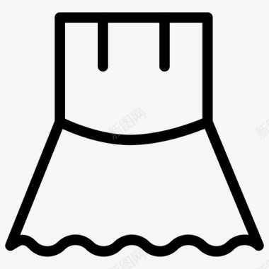 裙子布料连衣裙图标图标