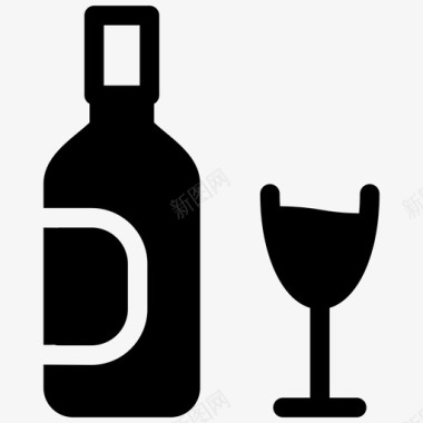 葡萄酒酒瓶伏特加图标图标