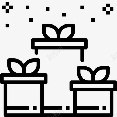 礼品盒节日购物图标图标