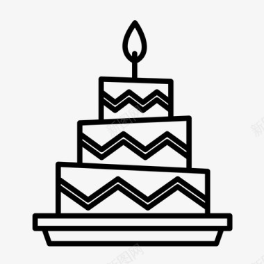 婚礼蛋糕生日庆祝图标图标
