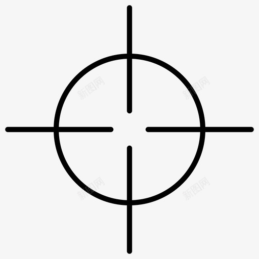 十字准星瞄准游戏图标svg_新图网 https://ixintu.com 十字准星 枪 武器 游戏 现代战争 电子游戏 瞄准