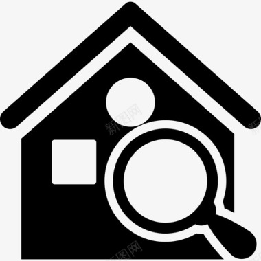 不动产搜索房屋选择不动产概念图标图标
