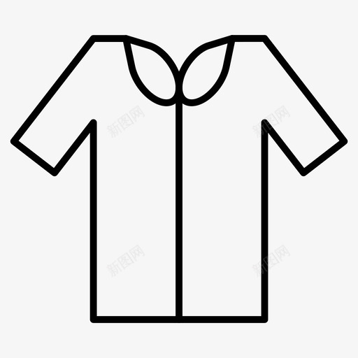 衬衫布料着装图标svg_新图网 https://ixintu.com 布料 时尚 服装细线图标 着装 穿着 衬衫