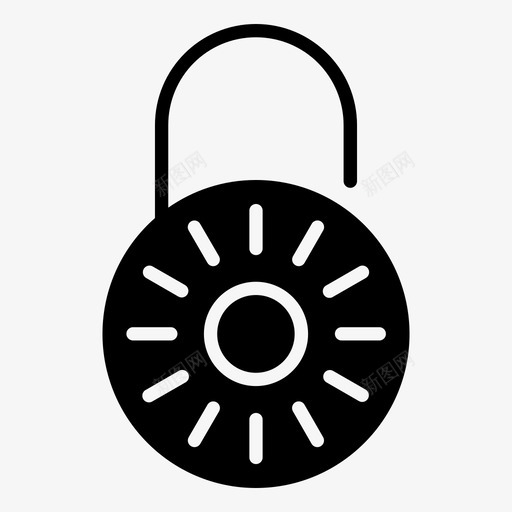 挂锁钥匙打开图标svg_新图网 https://ixintu.com 开锁 打开 挂锁 钥匙