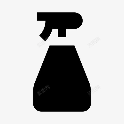 喷雾瓶清洁洒水图标svg_新图网 https://ixintu.com 喷雾瓶 固体 水 洒水 清洁 运输
