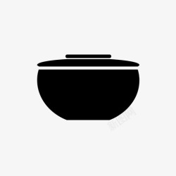 拿锅盖的厨师锅厨师烹饪锅图标高清图片