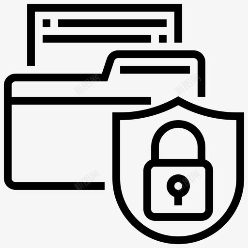 数据安全文件互联网图标svg_新图网 https://ixintu.com 互联网 互联网安全 保护 安全 数据安全 文件