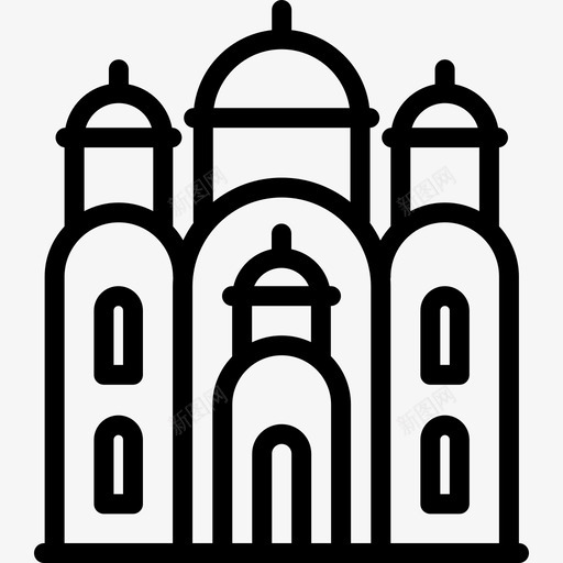 俄罗斯东正教教堂线性建筑直线型图标svg_新图网 https://ixintu.com 俄罗斯东正教教堂 直线型 线性建筑
