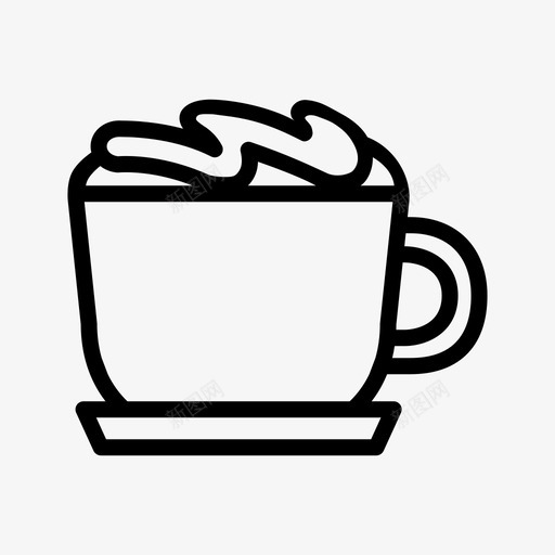 焦糖玛奇朵饮料卡布奇诺图标svg_新图网 https://ixintu.com 卡布奇诺 咖啡 咖啡线性图标集 焦糖玛奇朵 饮料