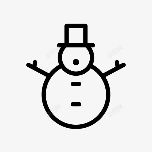 雪人圣诞节帽子图标svg_新图网 https://ixintu.com 下雪 冬天 圣诞节 帽子 雪人