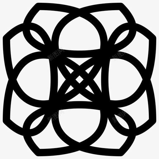 图案装饰花卉轮廓图标svg_新图网 https://ixintu.com 图案 花卉轮廓 装饰