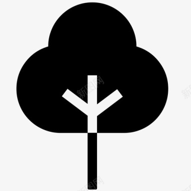 乔木环保绿色图标图标