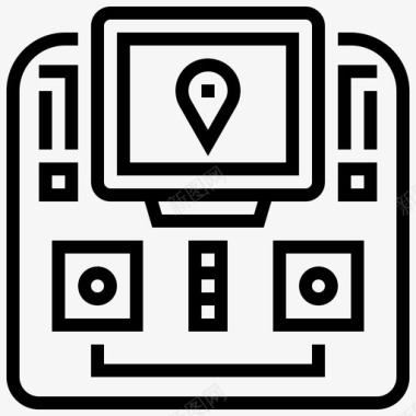 遥控无人机gps图标图标