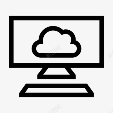 计算机云云计算监控图标图标