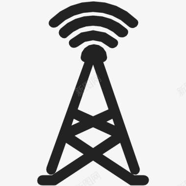 通信塔天线互联网图标图标