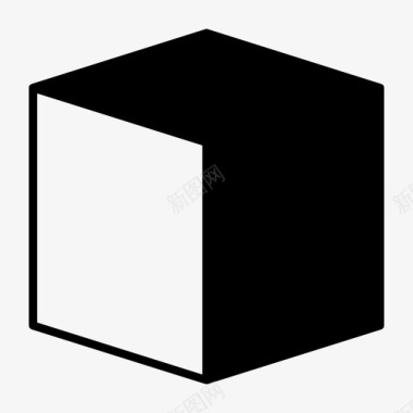 盒子立方体开箱图标图标