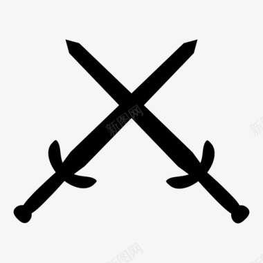 剑军队交叉剑图标图标