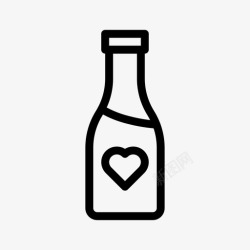 新年牛奶瓶子饮料玻璃图标高清图片