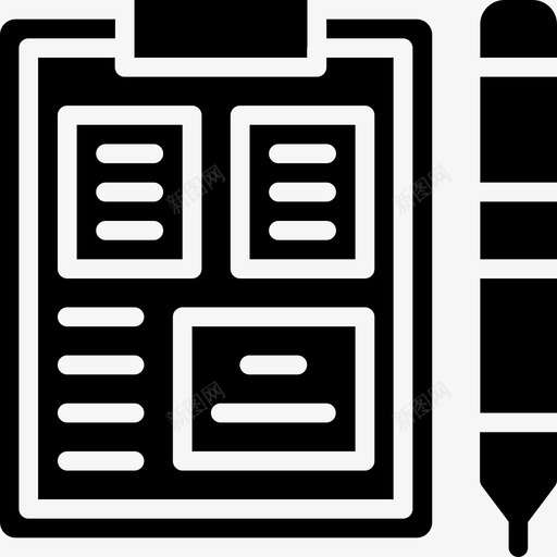 剪贴板应用程序按钮图标svg_新图网 https://ixintu.com Pretyconsessentialssolid 交互 剪贴板 应用程序 按钮 文件 通信