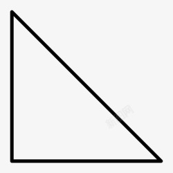 等腰直角三角形直角三角形几何形状图标高清图片