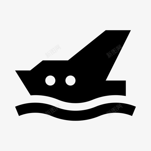 船海水图标svg_新图网 https://ixintu.com 固体 水 海 船 运输
