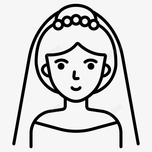 新娘婚姻婚礼图标svg_新图网 https://ixintu.com 婚姻 婚礼 新娘