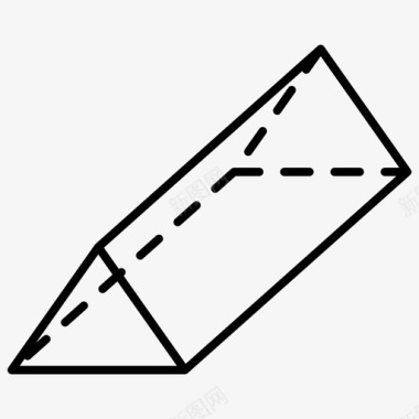 棱柱棱柱形几何形状图标图标