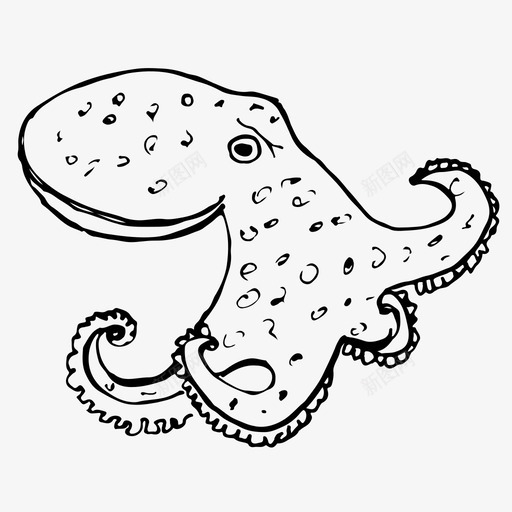 章鱼动物魔鬼图标svg_新图网 https://ixintu.com 动物 海洋 章鱼 素描图标 魔鬼