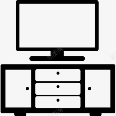 现代液晶柜现代客厅家具现代电视柜图标图标