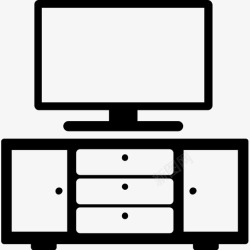 电视架现代液晶柜现代客厅家具现代电视柜图标高清图片