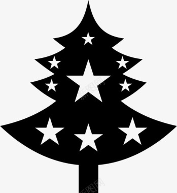 冷杉树圣诞树图标图标