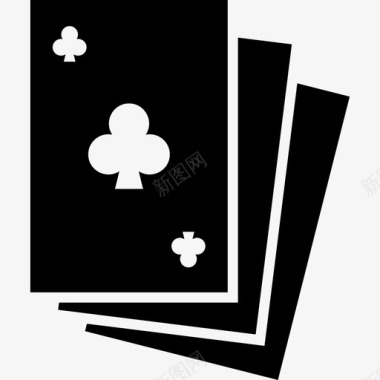 扑克牌俱乐部套装纸牌图标图标