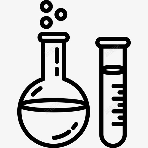 两个试管教育高分图标svg_新图网 https://ixintu.com 两个试管 教育 高分