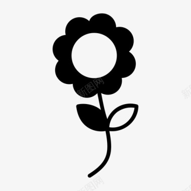 花花茎生长图标图标