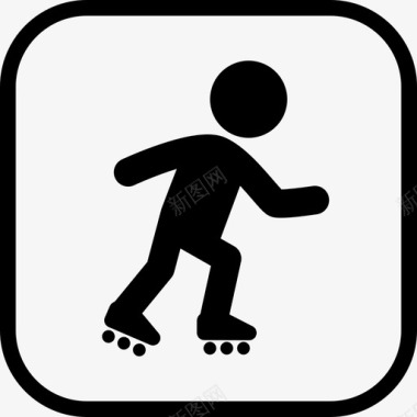 滑冰标志运动指示图标图标