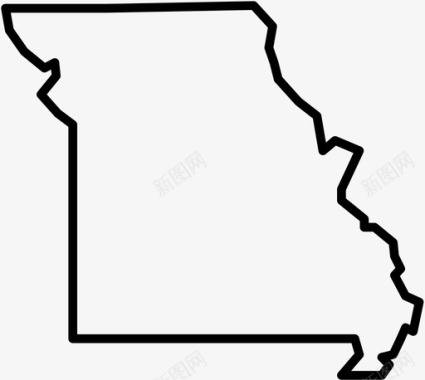 密苏里美国地图图标图标