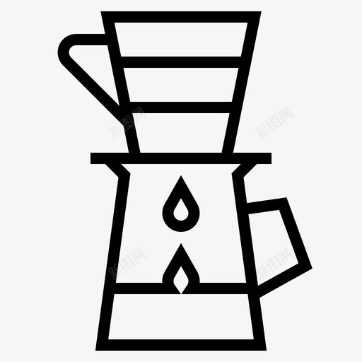 滴头咖啡过滤器图标svg_新图网 https://ixintu.com 咖啡 咖啡店 慢车 搅拌机 滴头 过滤器