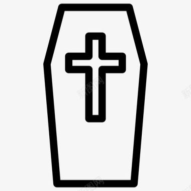 棺材墓地死亡图标图标