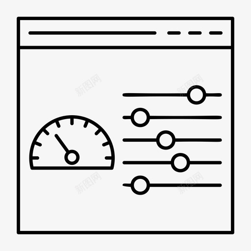 网页控制互联网图标svg_新图网 https://ixintu.com 互联网 性能 技术 控制 网页 网页和搜索引擎优化线图标