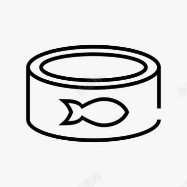 金枪鱼罐头干粮鱼图标图标