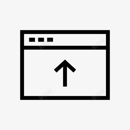 窗口上传箭头上传图标svg_新图网 https://ixintu.com 上传 窗口上传 箭头