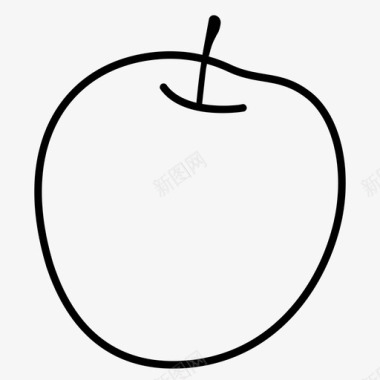 苹果水果李子图标图标