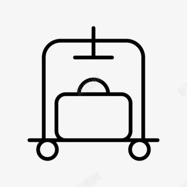 行李汽车旅馆图标图标