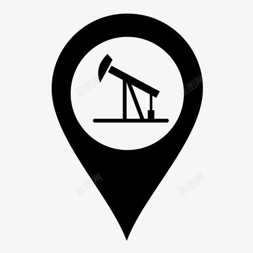 石油井架钻井井架地图标记svg_新图网 https://ixintu.com 地图指针 地图标记 工业 油井 石油井架 钻井井架