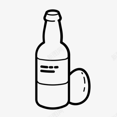 啤酒蛋瓶子饮料图标图标